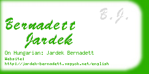 bernadett jardek business card